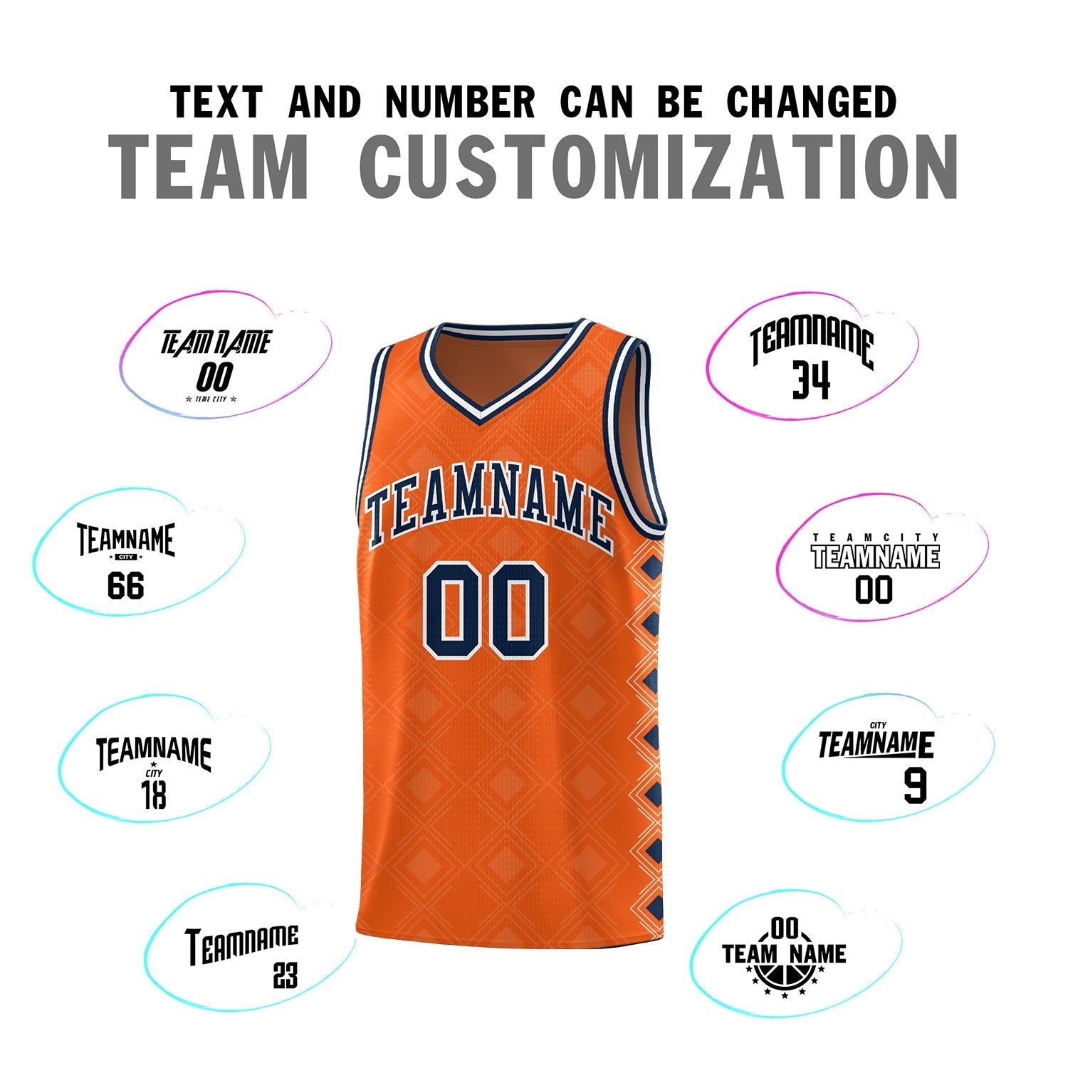 Custom Orange Side Blocks Sports Uniform Basketball Jersey|KXKSHOP