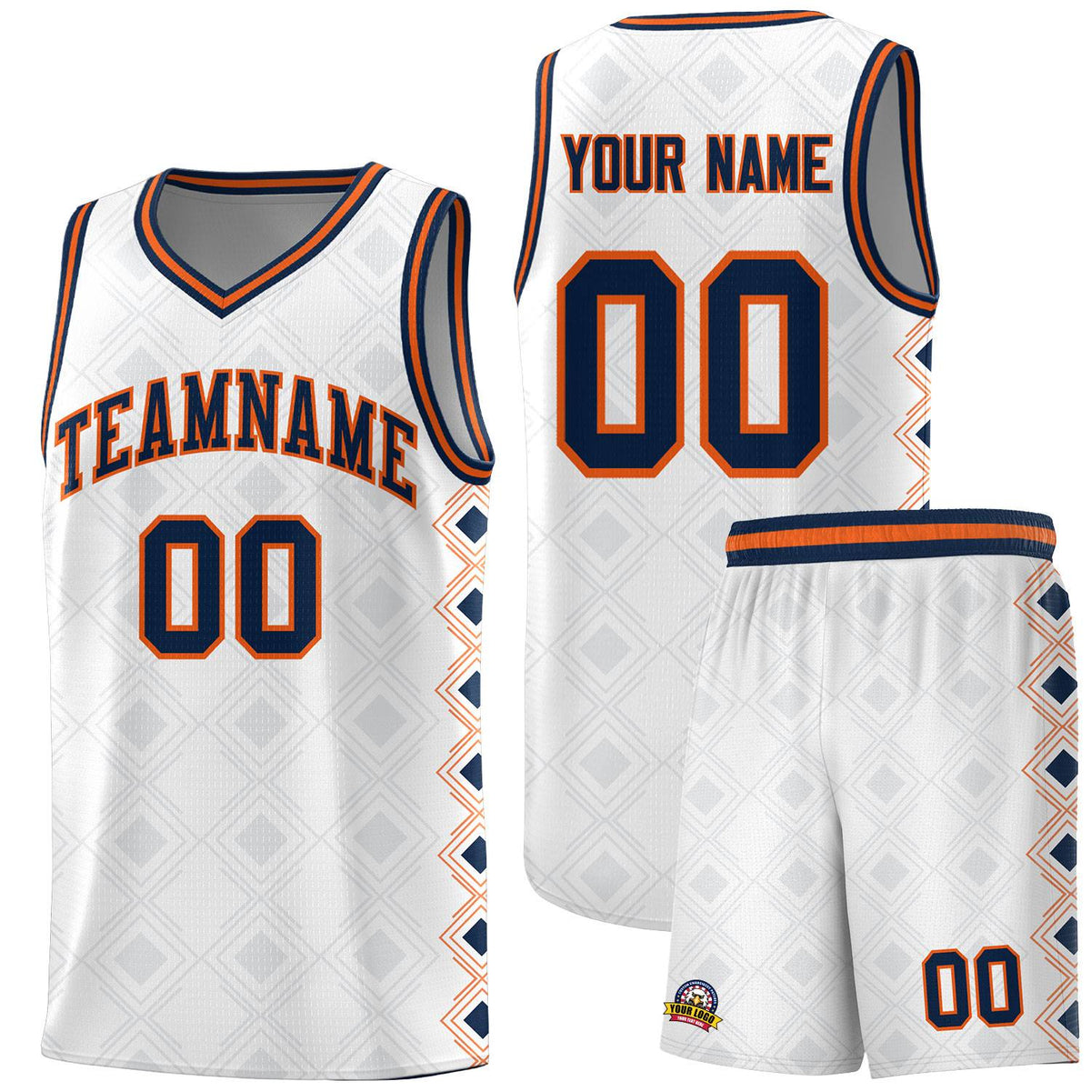 Custom White Side Blocks Sports Uniform Basketball Jersey|KXKSHOP