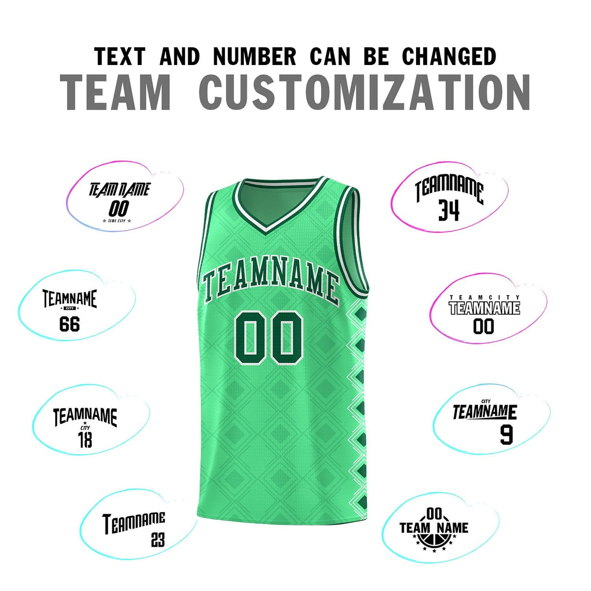 Custom Bright Green Side Blocks Sports Uniform Basketball Jersey|KXKSHOP