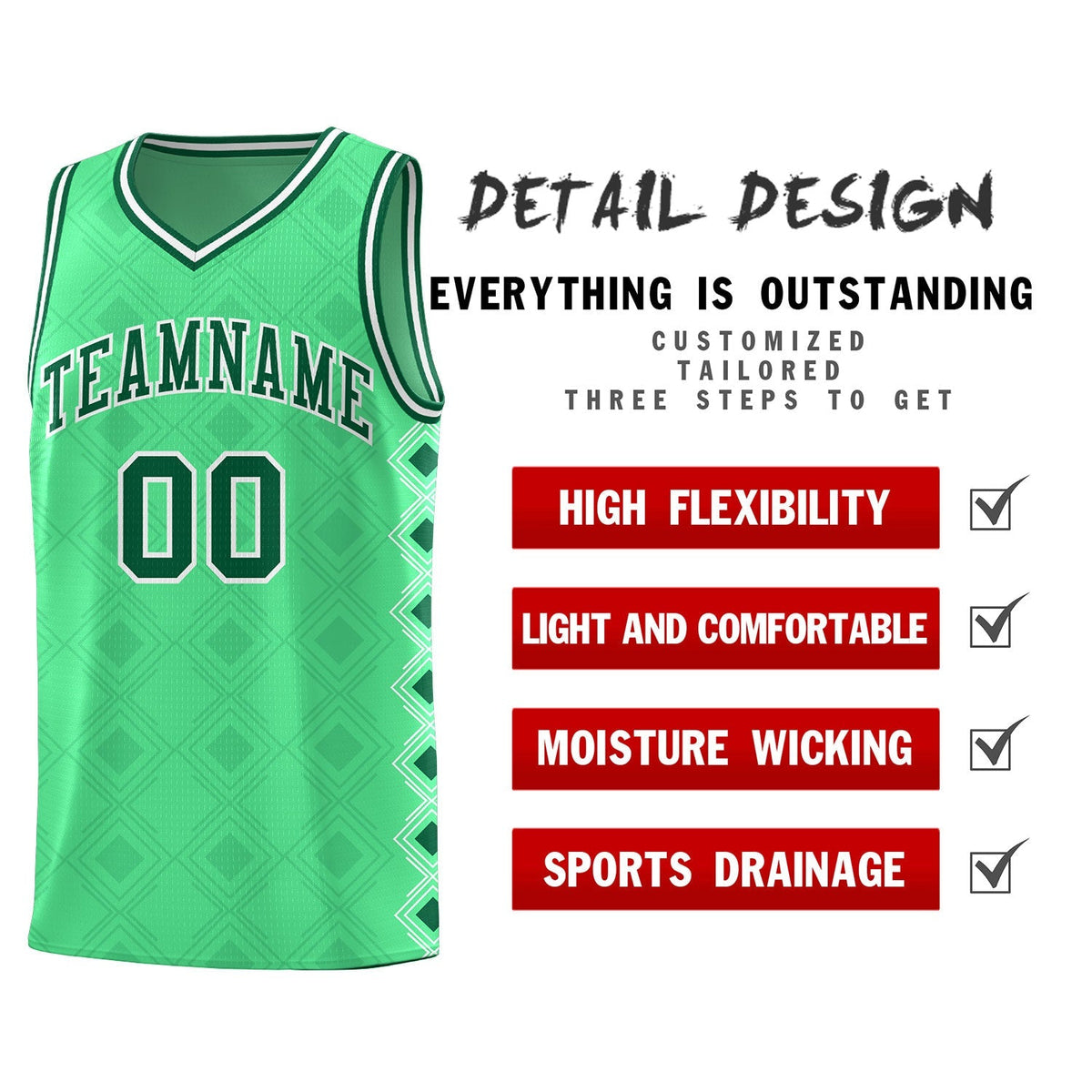 Custom Bright Green Side Blocks Sports Uniform Basketball Jersey|KXKSHOP