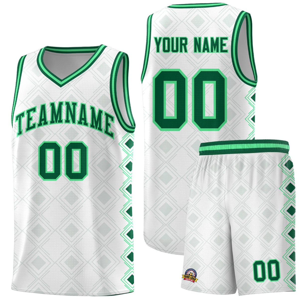 Custom White Side Blocks Sports Uniform Basketball Jersey|KXKSHOP
