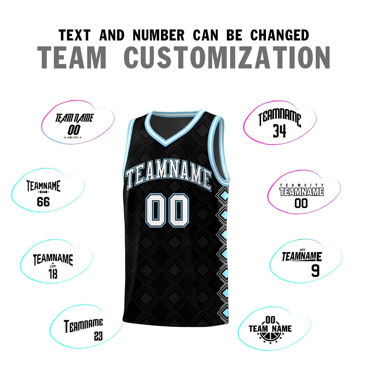 Custom Black Side Blocks Sports Uniform Basketball Jersey|KXKSHOP