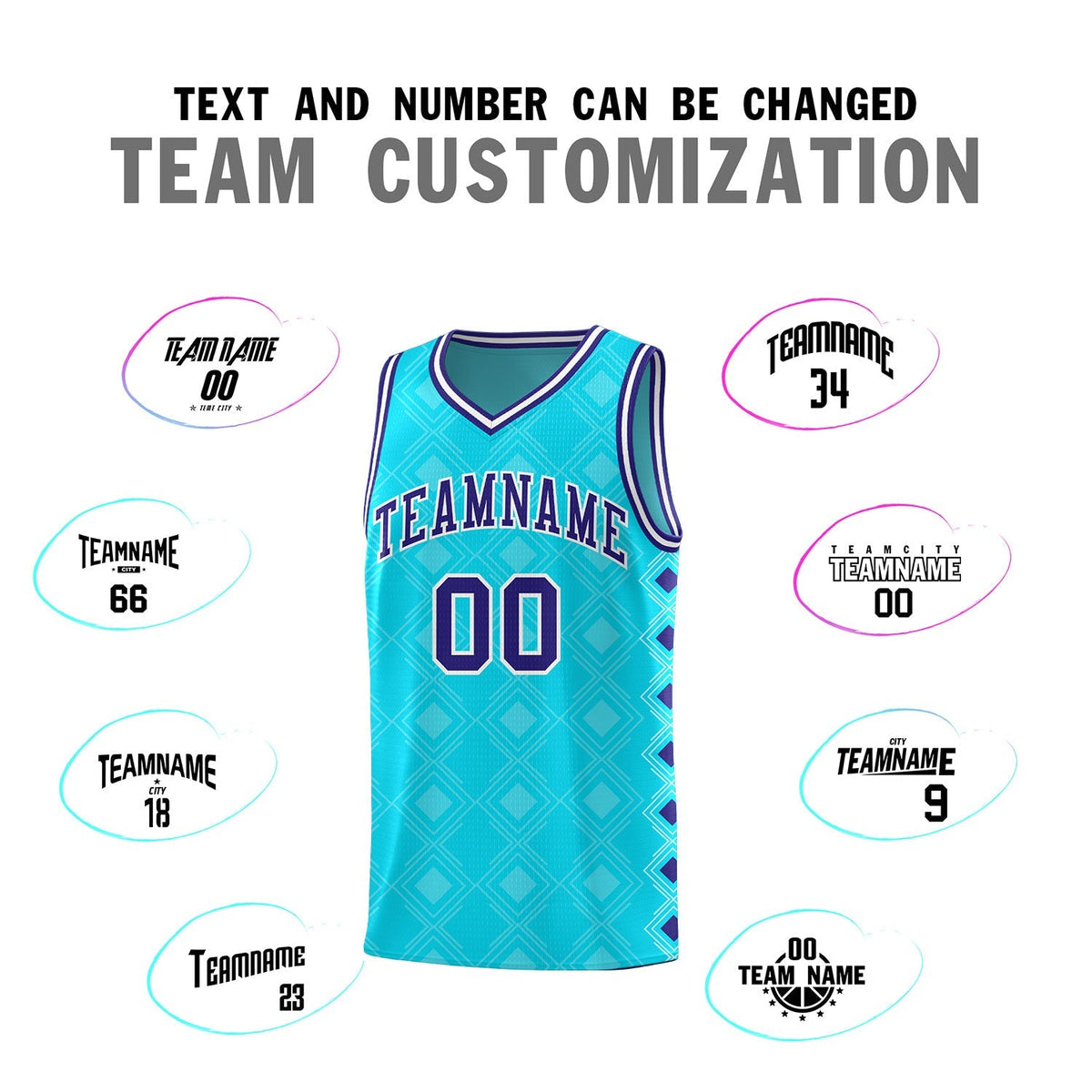 Custom Sky Blue Side Blocks Sports Uniform Basketball Jersey|KXKSHOP