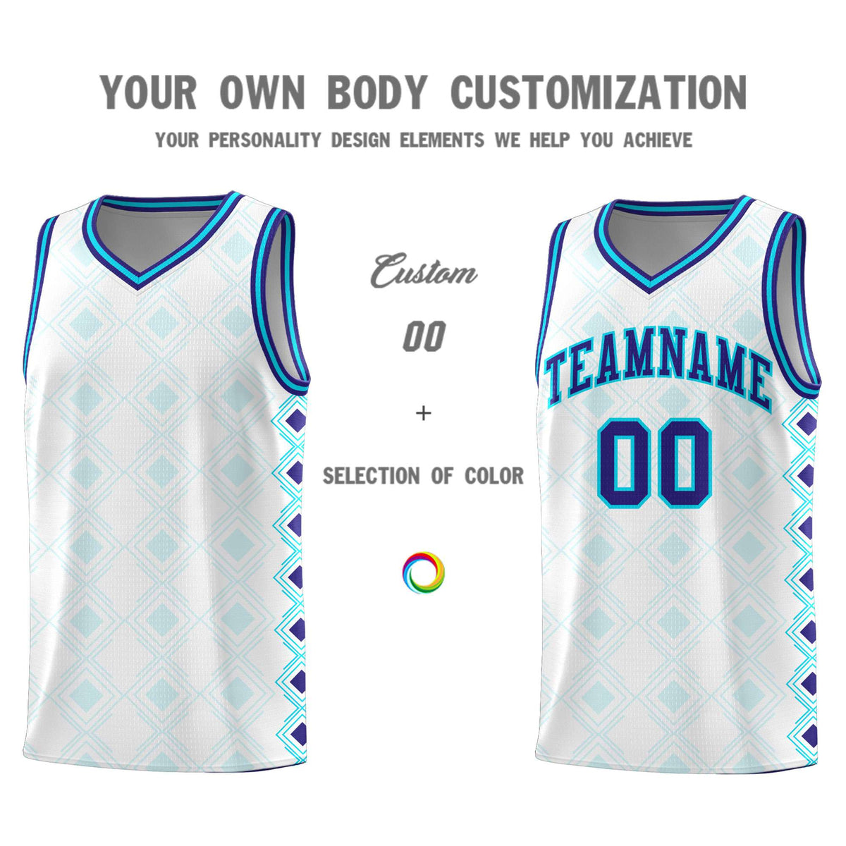 Custom White Side Blocks Sports Uniform Basketball Jersey|KXKSHOP