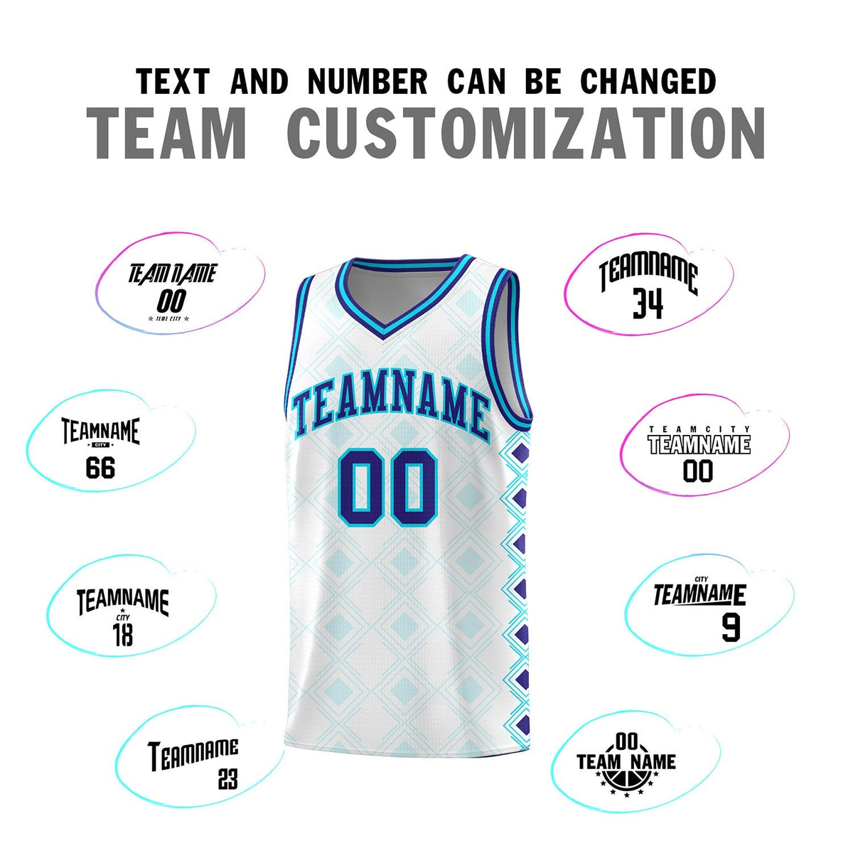 Custom White Side Blocks Sports Uniform Basketball Jersey|KXKSHOP