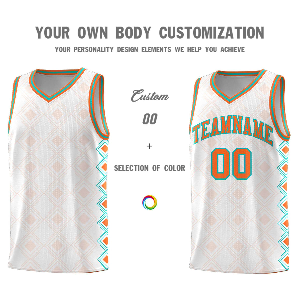 Custom White Side Blocks Sports Uniform Basketball Jersey|KXKSHOP