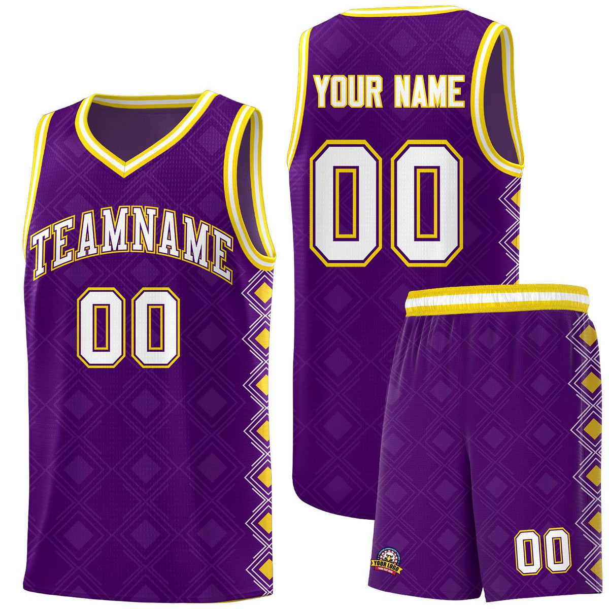Custom Purple Side Blocks Sports Uniform Basketball Jersey|KXKSHOP