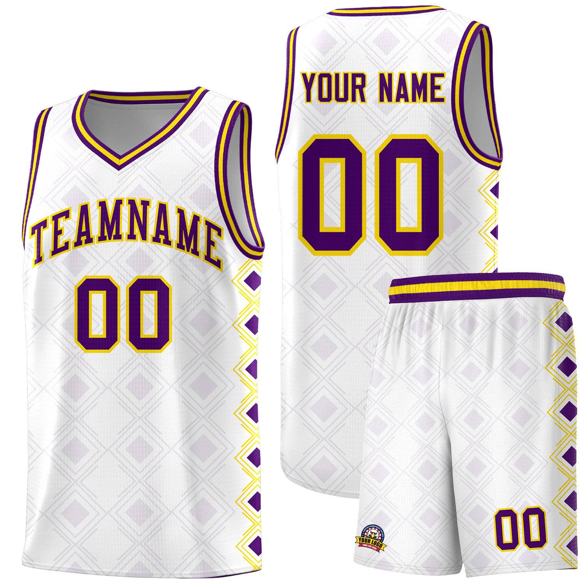 Custom White Side Blocks Sports Uniform Basketball Jersey|KXKSHOP