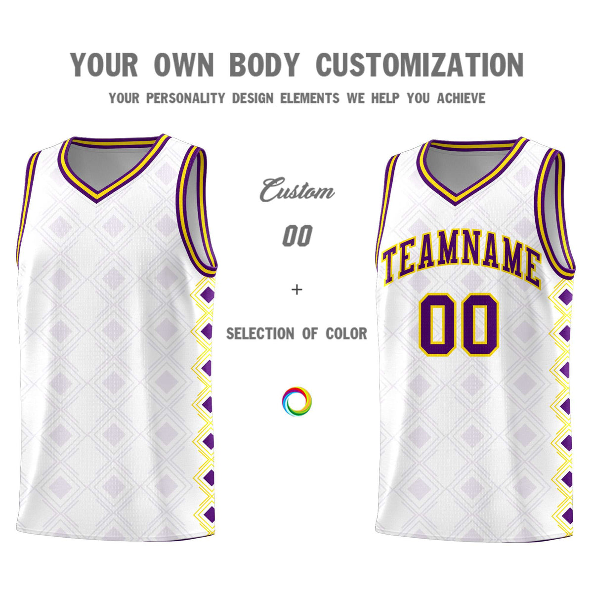 Custom White Side Blocks Sports Uniform Basketball Jersey|KXKSHOP