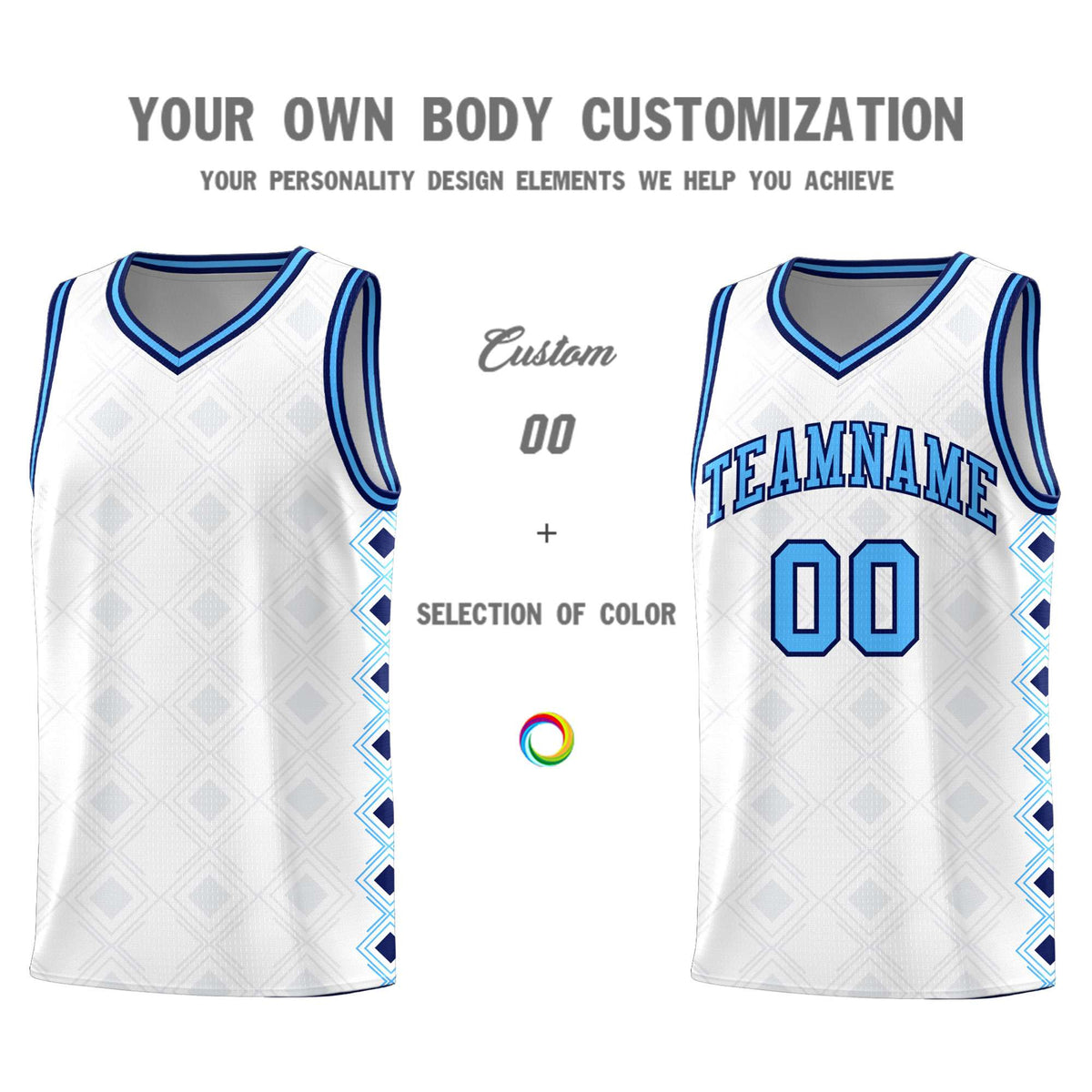 Custom White Side Blocks Sports Uniform Basketball Jersey|KXKSHOP