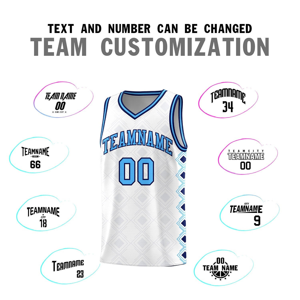Custom White Side Blocks Sports Uniform Basketball Jersey|KXKSHOP