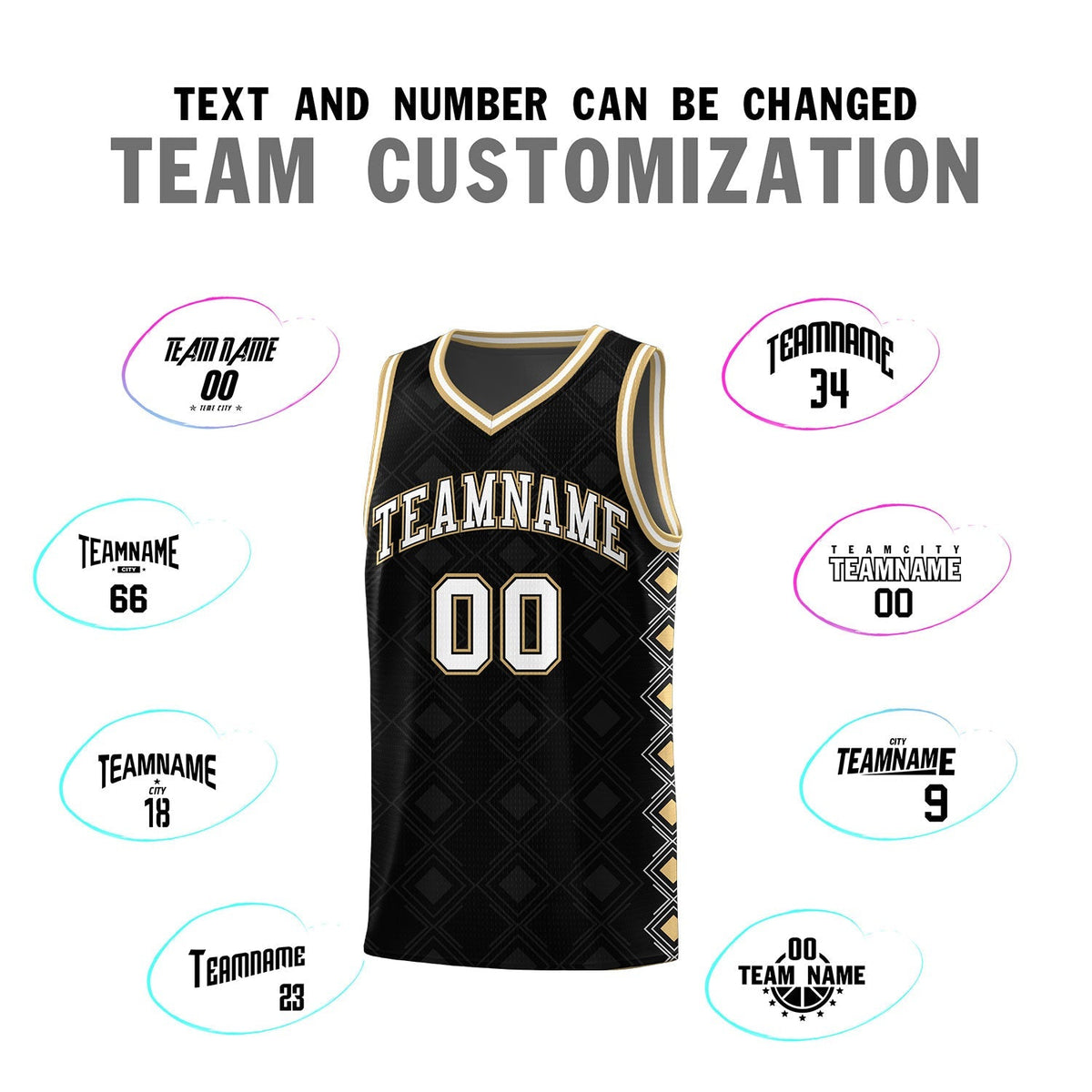 Custom Black Side Blocks Sports Uniform Basketball Jersey|KXKSHOP