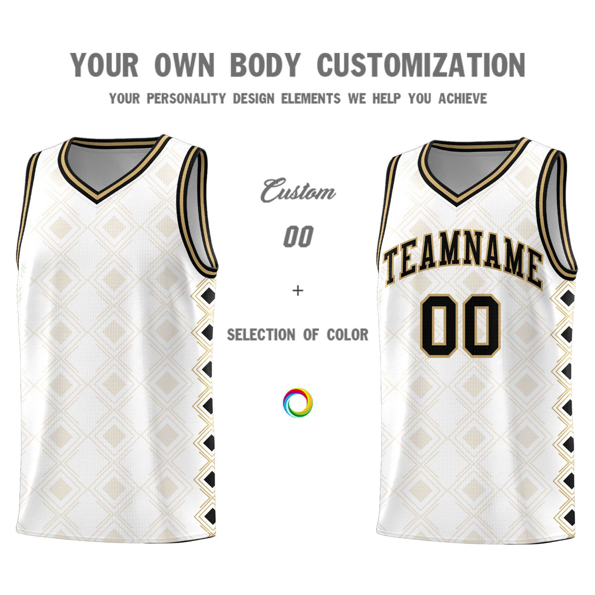Custom White Side Blocks Sports Uniform Basketball Jersey|KXKSHOP