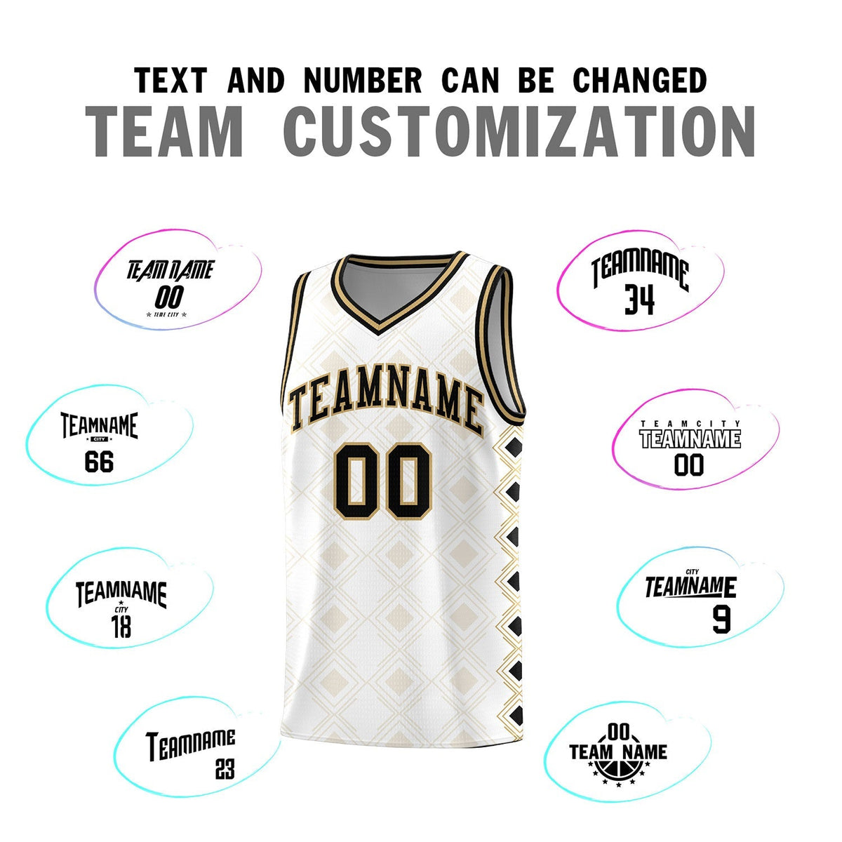 Custom White Side Blocks Sports Uniform Basketball Jersey|KXKSHOP