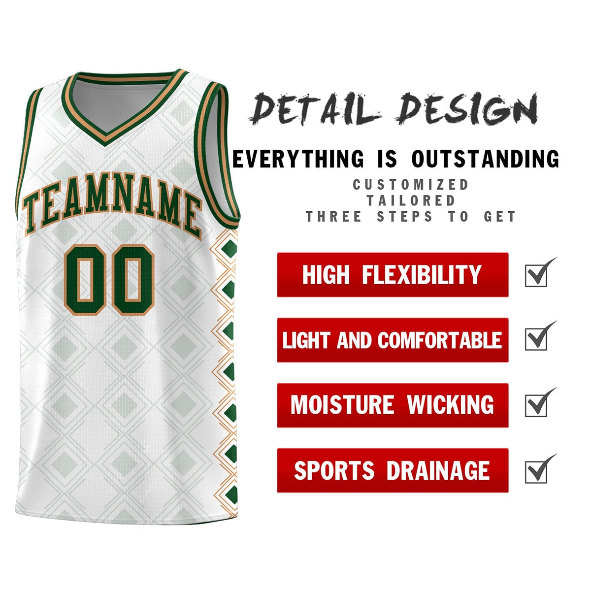 Custom White Side Blocks Sports Uniform Basketball Jersey|KXKSHOP