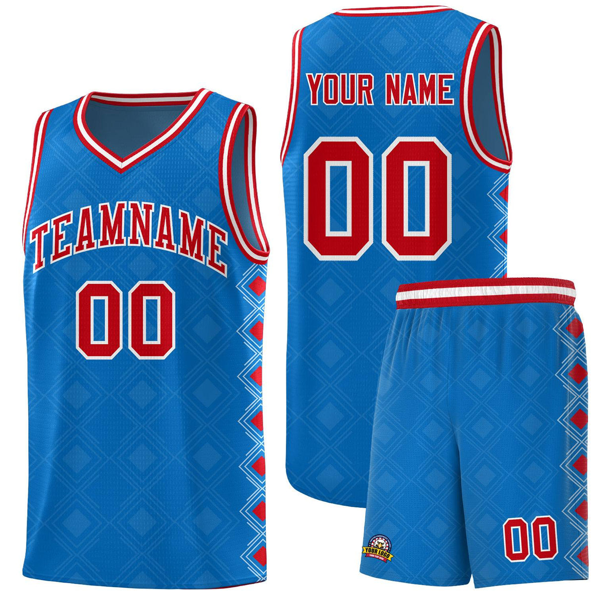 Custom Royal Side Blocks Sports Uniform Basketball Jersey|KXKSHOP