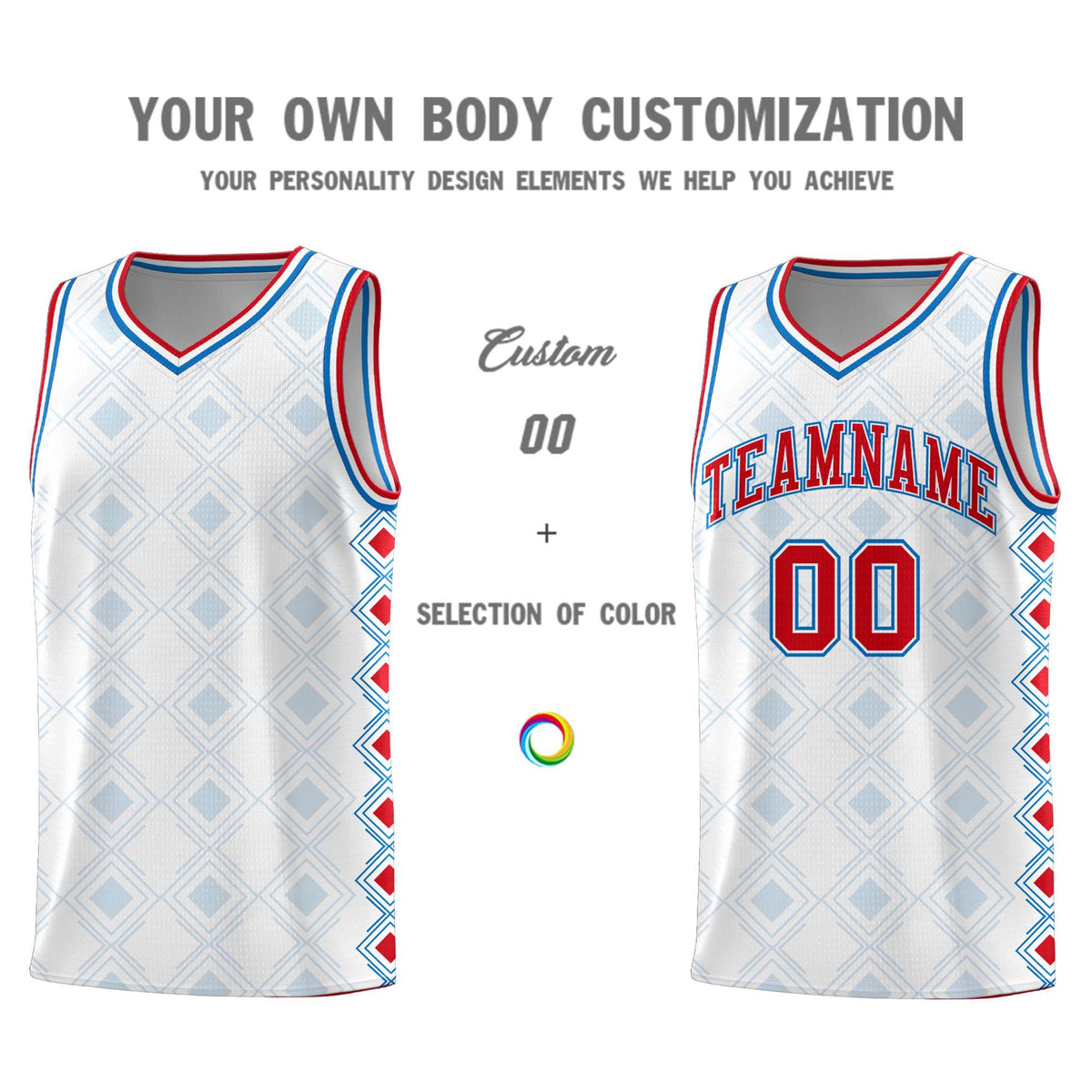 Custom White Side Blocks Sports Uniform Basketball Jersey|KXKSHOP