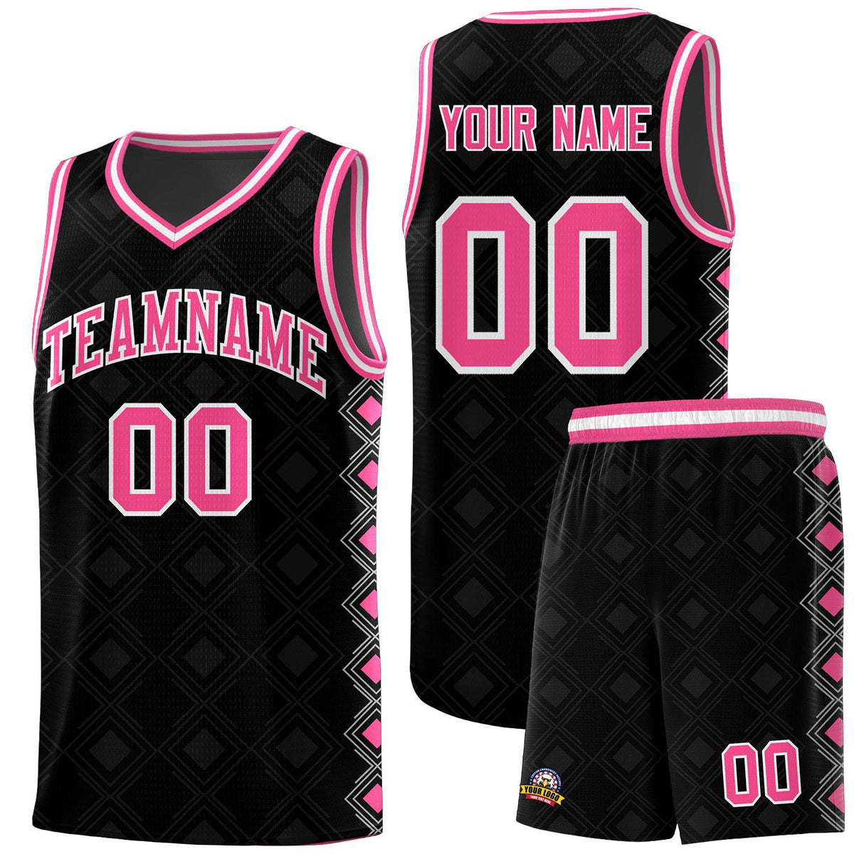 Custom Black Side Blocks Sports Uniform Basketball Jersey|KXKSHOP