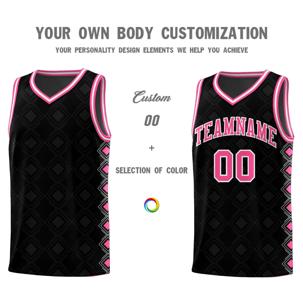 Custom Black Side Blocks Sports Uniform Basketball Jersey|KXKSHOP