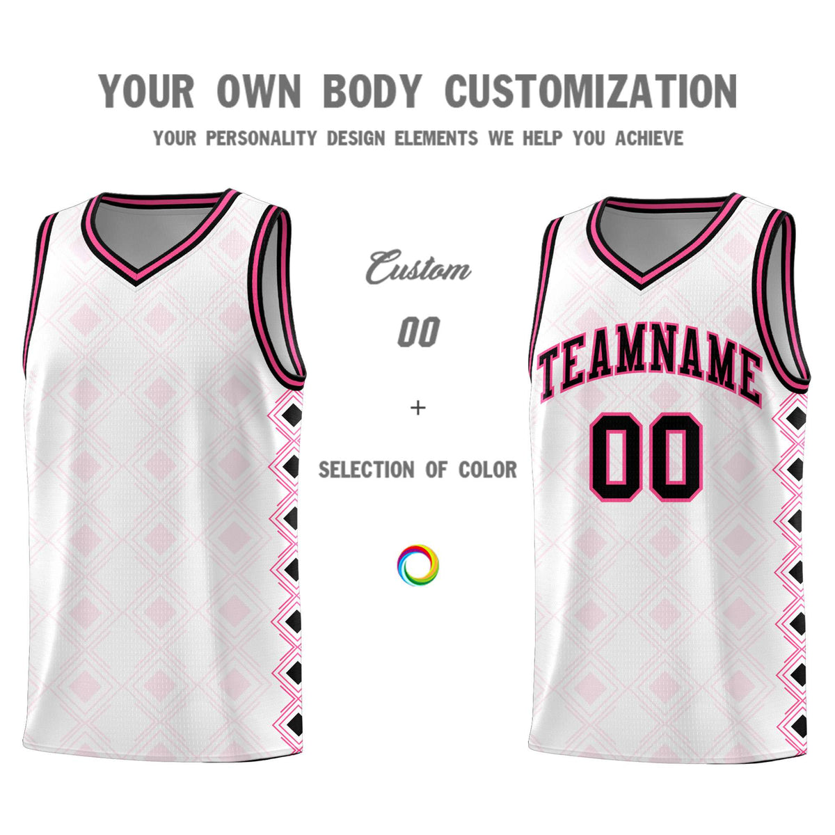 Custom White Side Blocks Sports Uniform Basketball Jersey|KXKSHOP