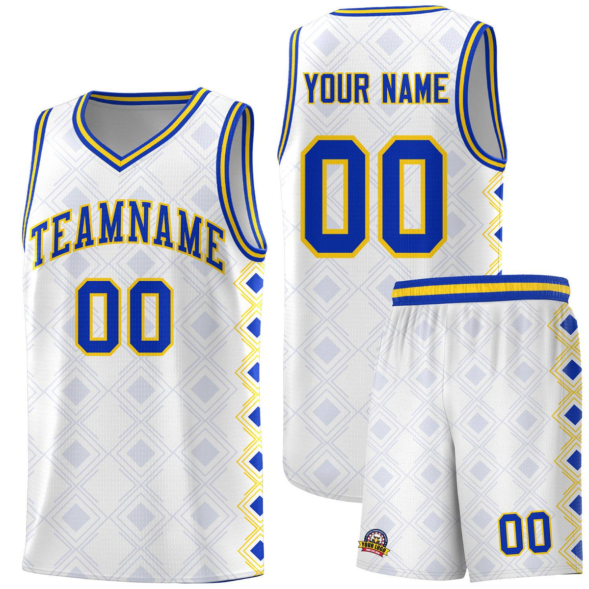 Custom White Side Blocks Sports Uniform Basketball Jersey|KXKSHOP