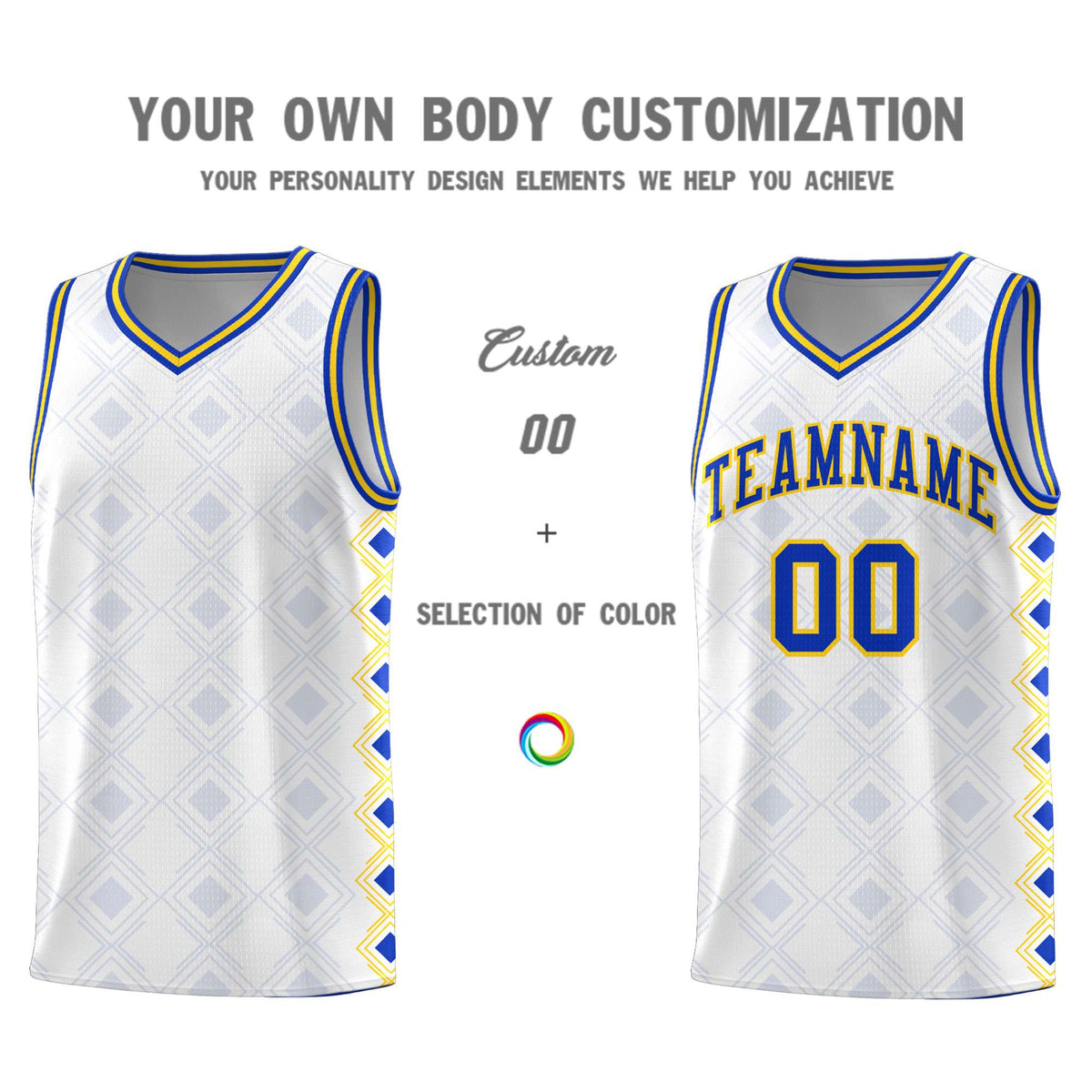 Custom White Side Blocks Sports Uniform Basketball Jersey|KXKSHOP