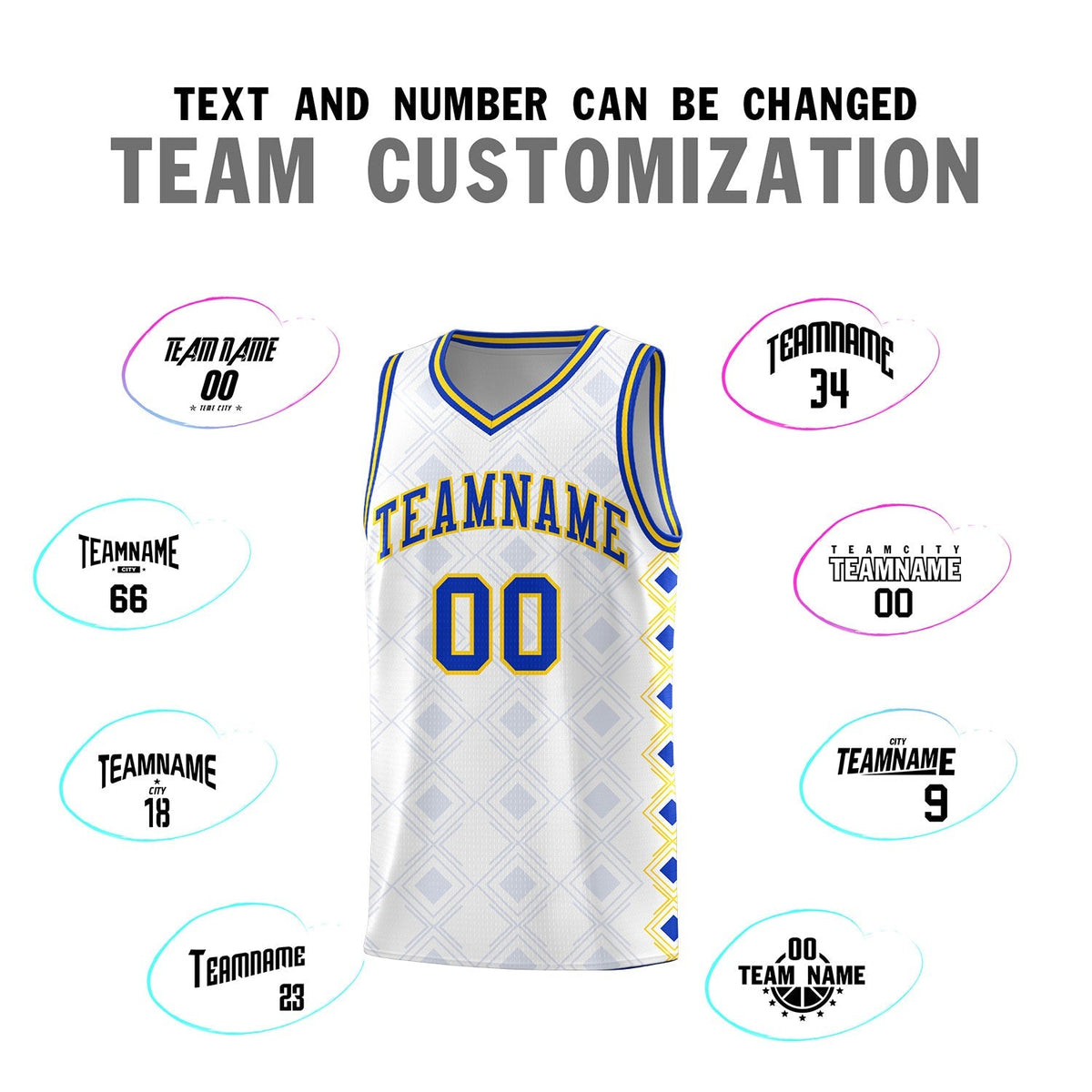 Custom White Side Blocks Sports Uniform Basketball Jersey|KXKSHOP