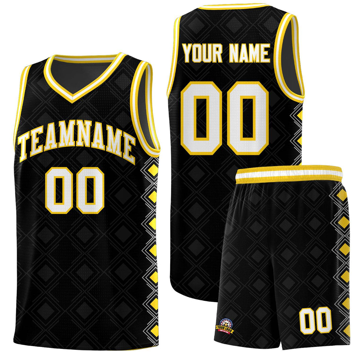 Custom Black Side Blocks Sports Uniform Basketball Jersey|KXKSHOP