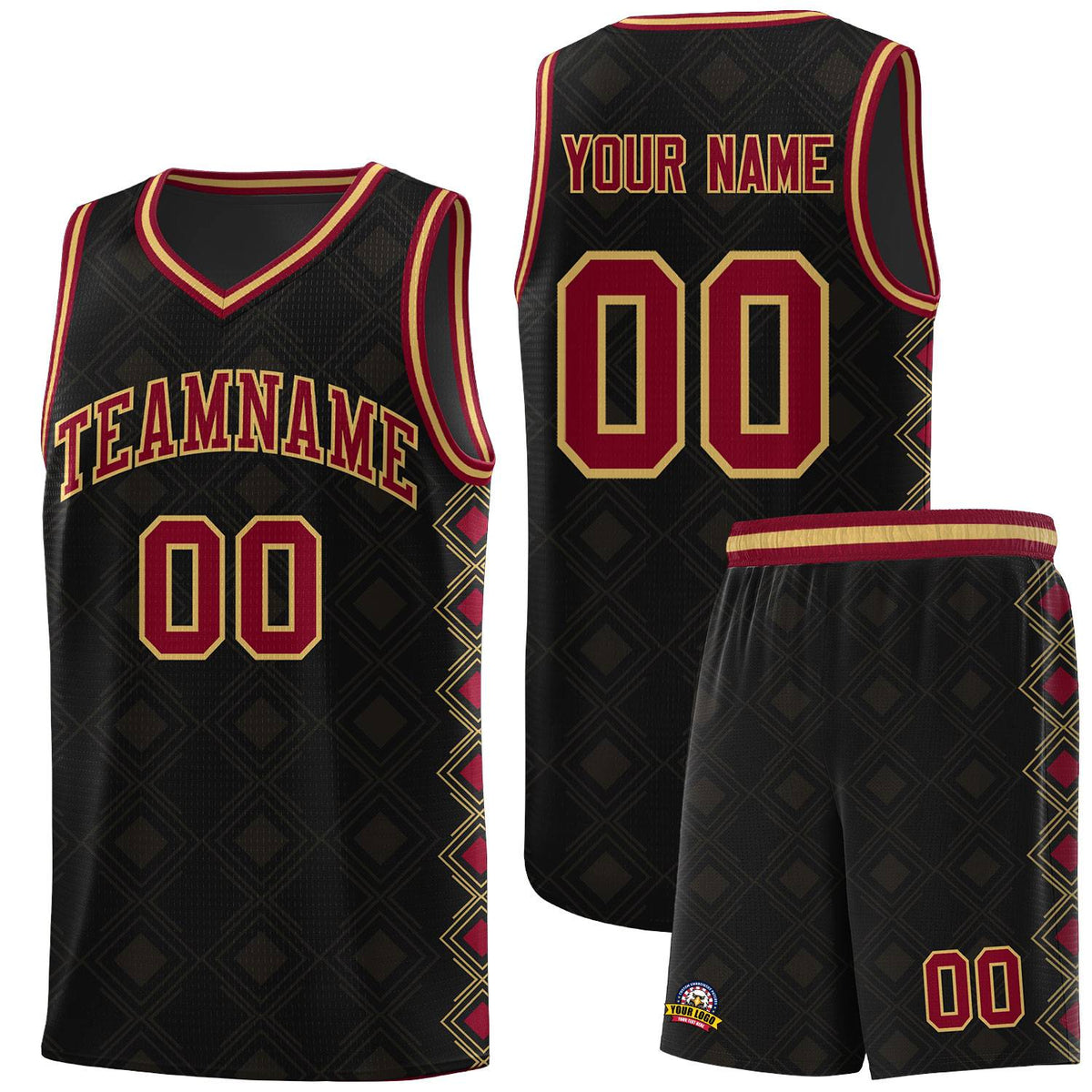 Custom Black Side Blocks Sports Uniform Basketball Jersey|KXKSHOP