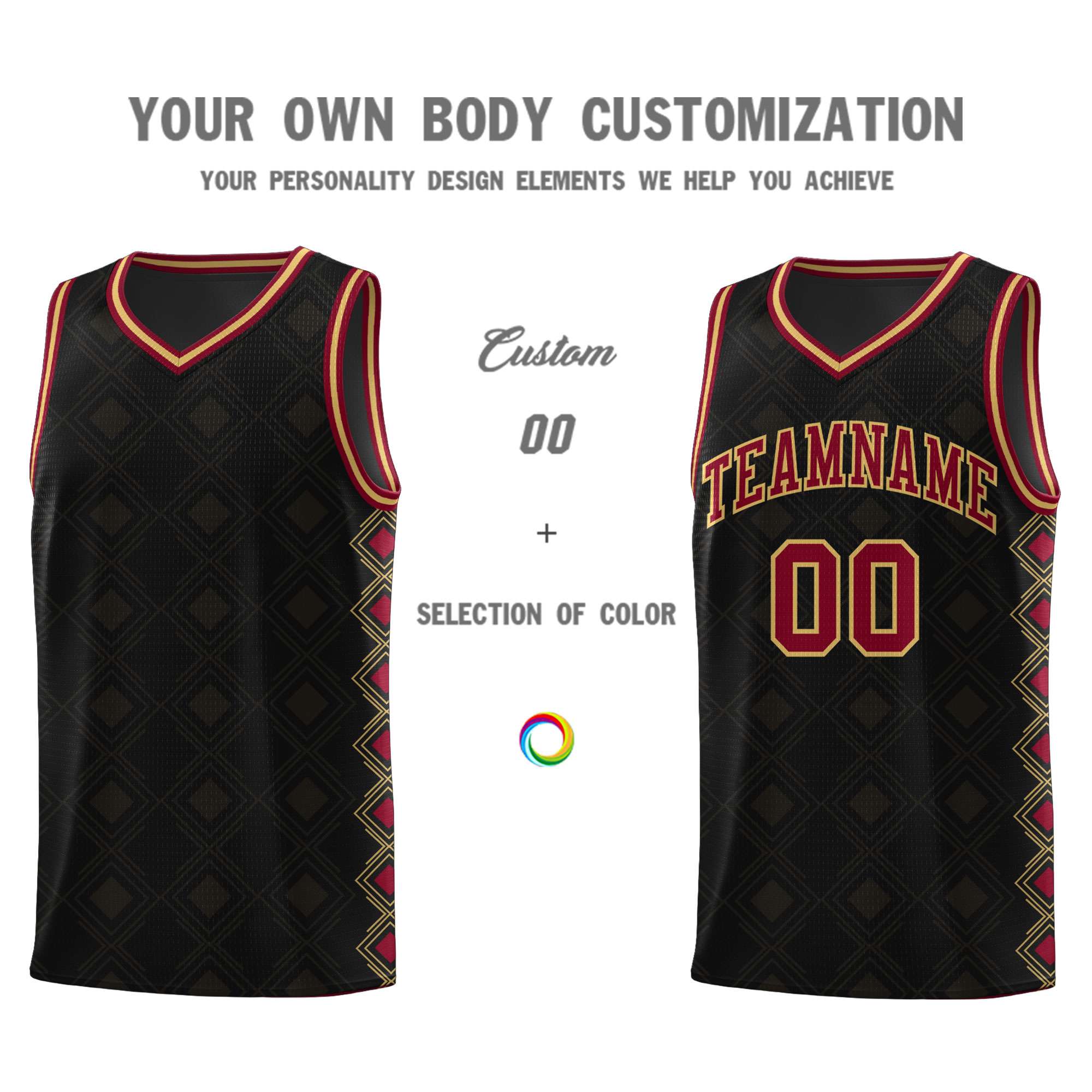 Custom Black Side Blocks Sports Uniform Basketball Jersey|KXKSHOP
