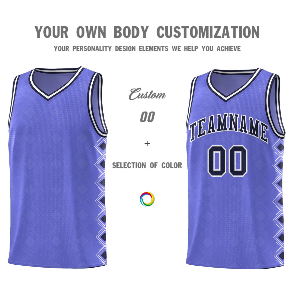 Custom Purple Side Blocks Sports Uniform Basketball Jersey|KXKSHOP