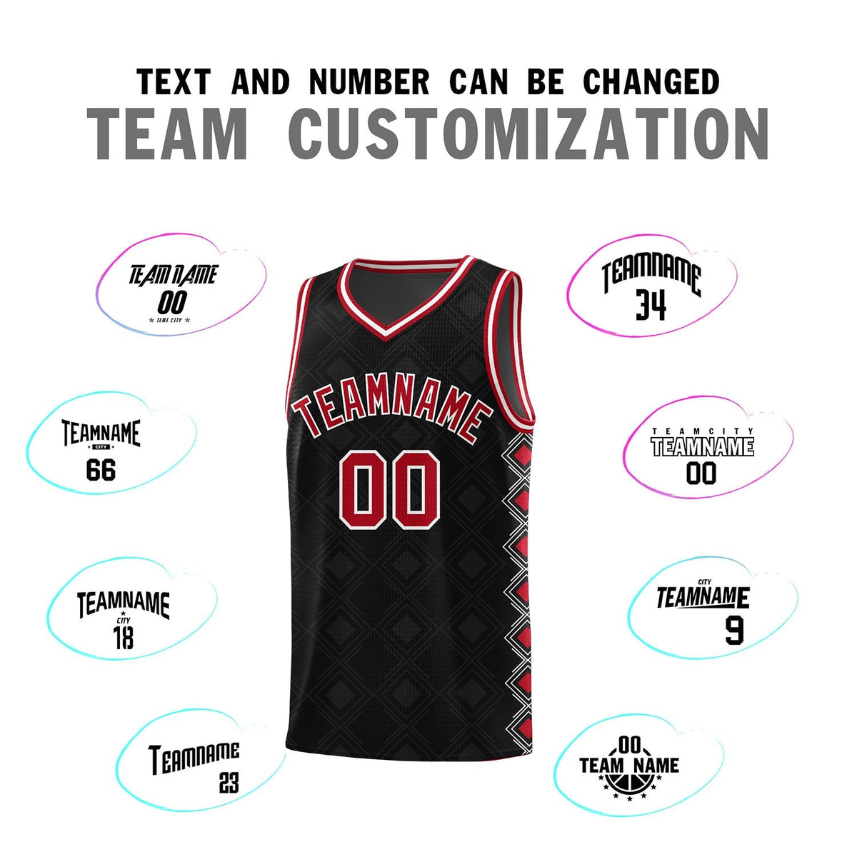 Custom Black Side Blocks Sports Uniform Basketball Jersey|KXKSHOP