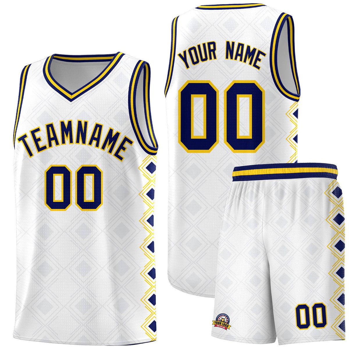 Custom White Side Blocks Sports Uniform Basketball Jersey|KXKSHOP