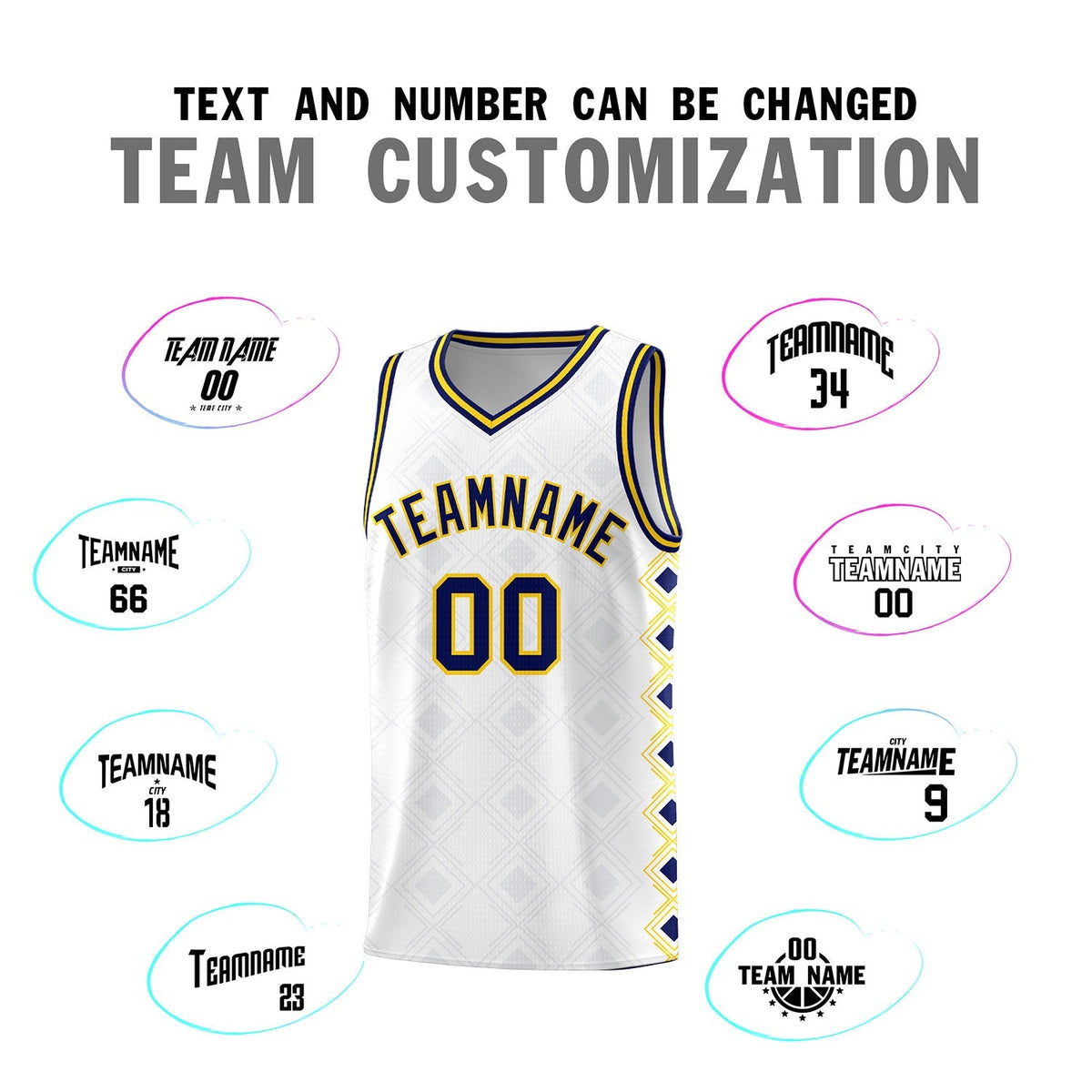 Custom White Side Blocks Sports Uniform Basketball Jersey|KXKSHOP