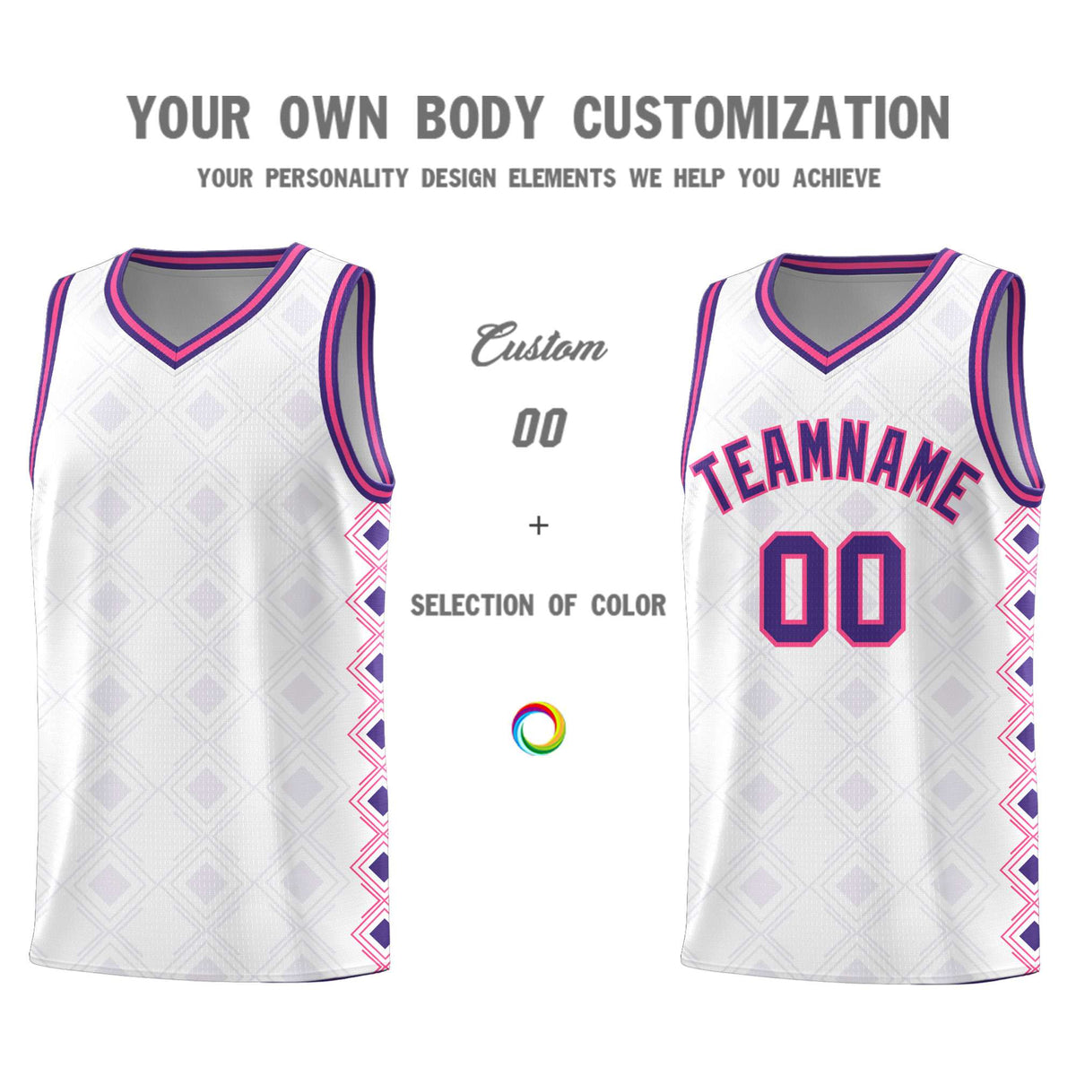 Custom White Side Blocks Sports Uniform Basketball Jersey|KXKSHOP