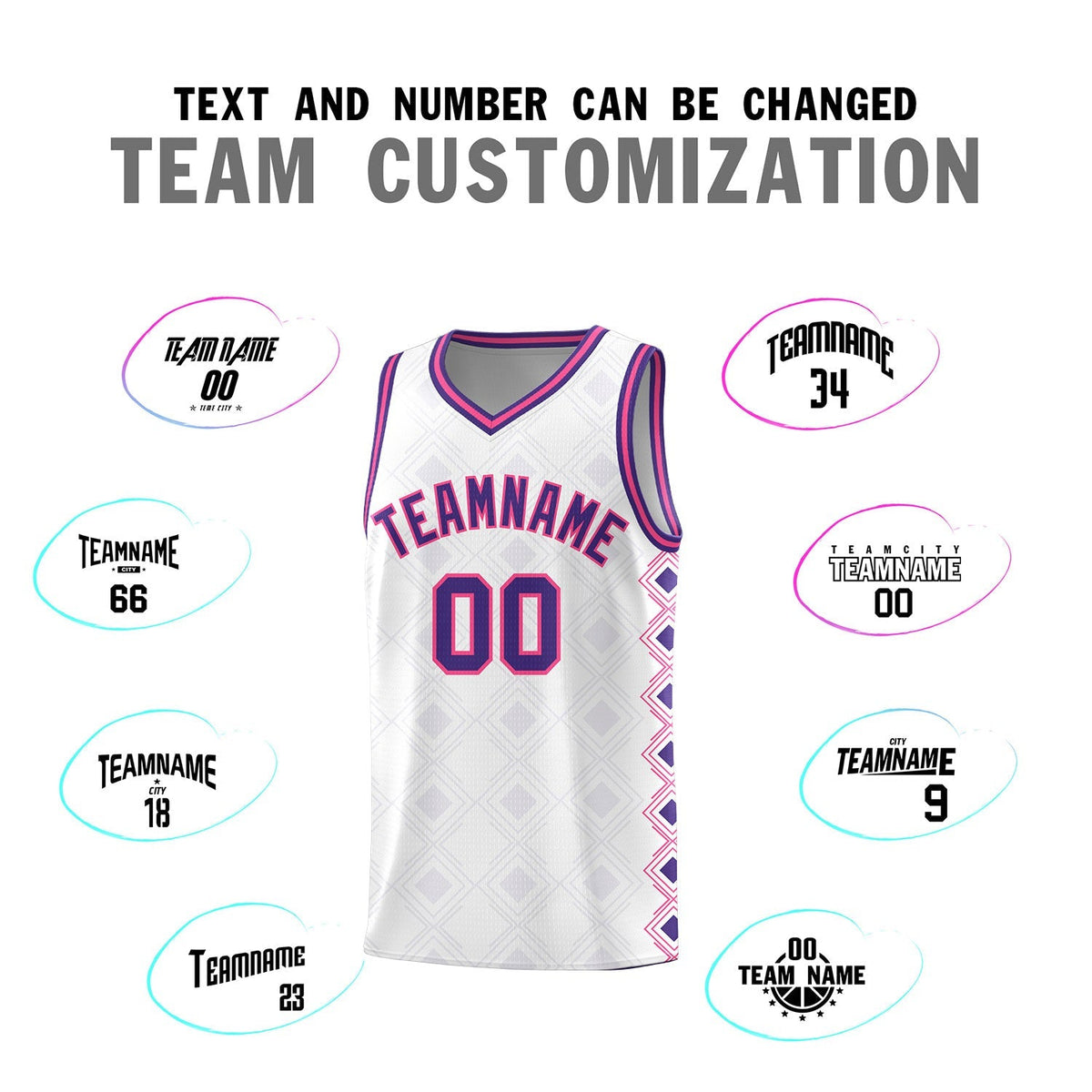 Custom White Side Blocks Sports Uniform Basketball Jersey|KXKSHOP