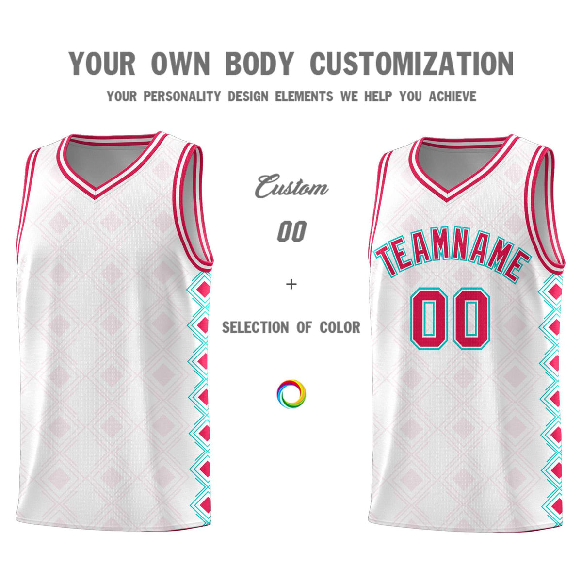 Custom White Side Blocks Sports Uniform Basketball Jersey|KXKSHOP