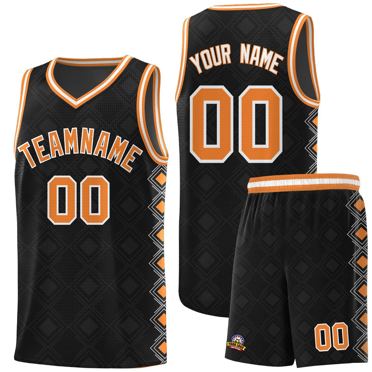 Custom Black Side Blocks Sports Uniform Basketball Jersey|KXKSHOP