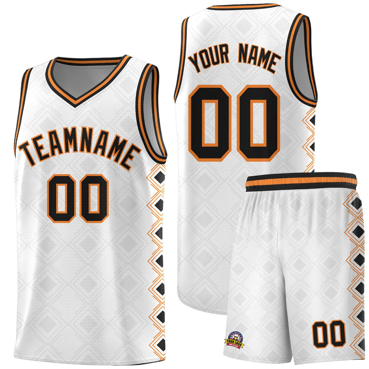 Custom White Side Blocks Sports Uniform Basketball Jersey|KXKSHOP