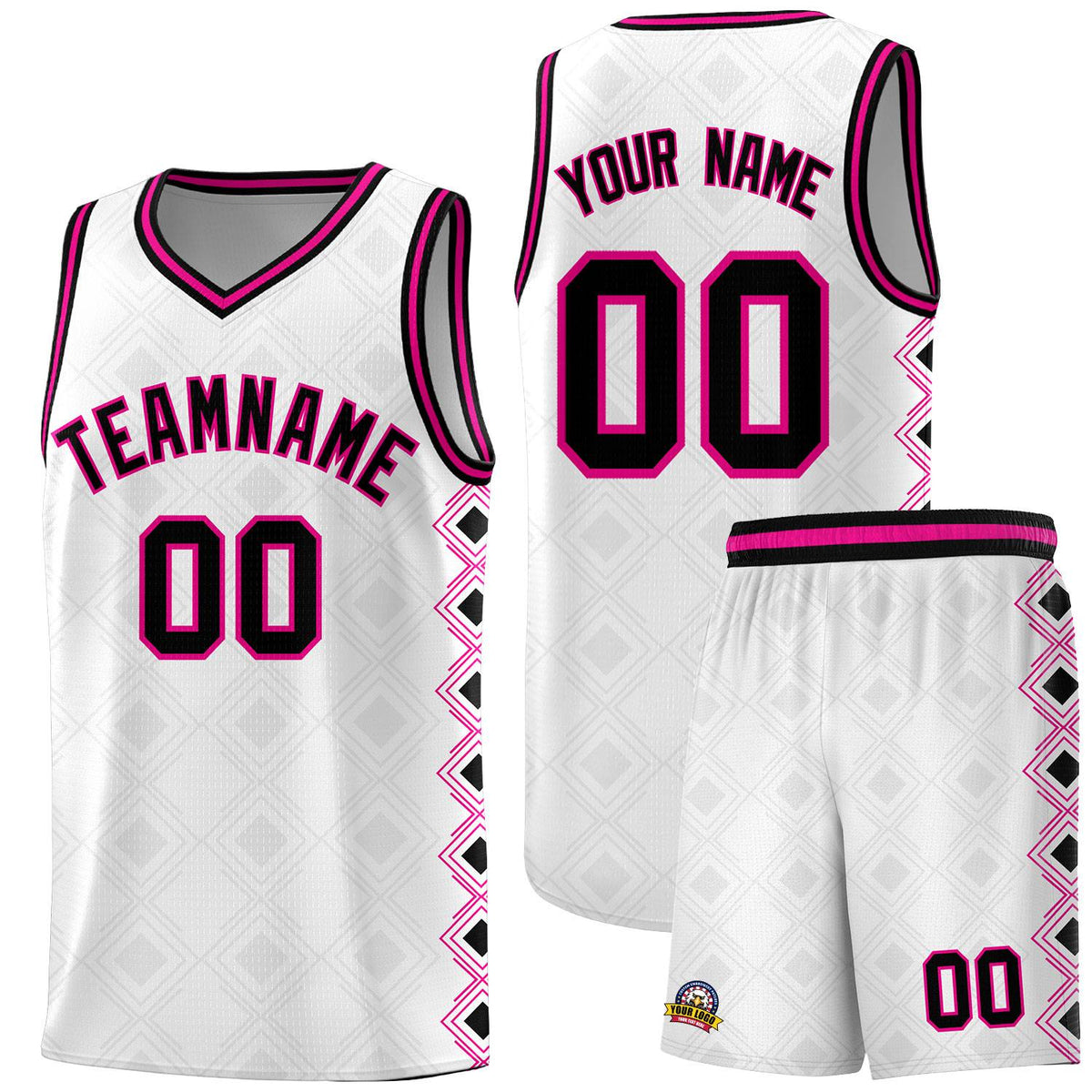 Custom White Side Blocks Sports Uniform Basketball Jersey|KXKSHOP