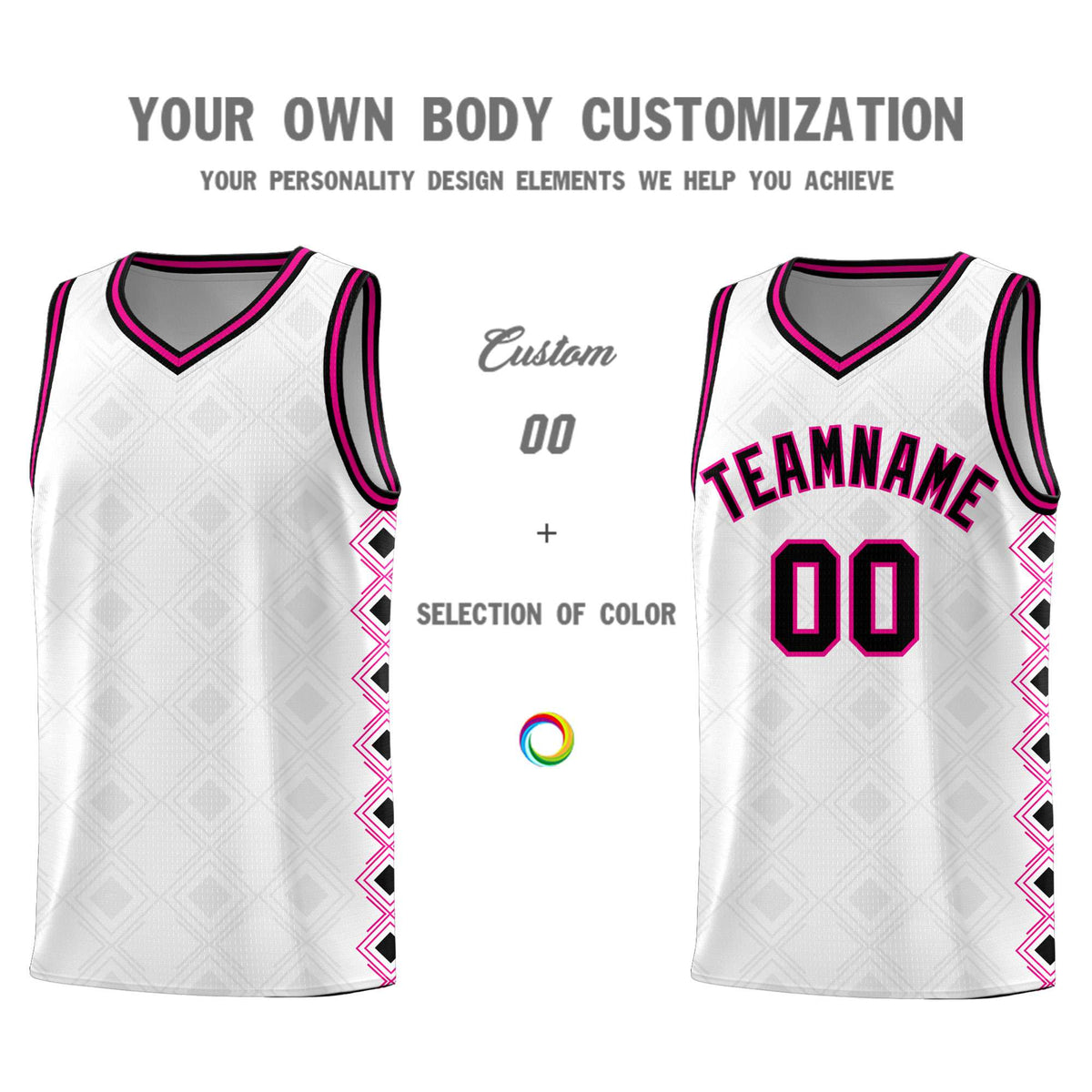 Custom White Side Blocks Sports Uniform Basketball Jersey|KXKSHOP
