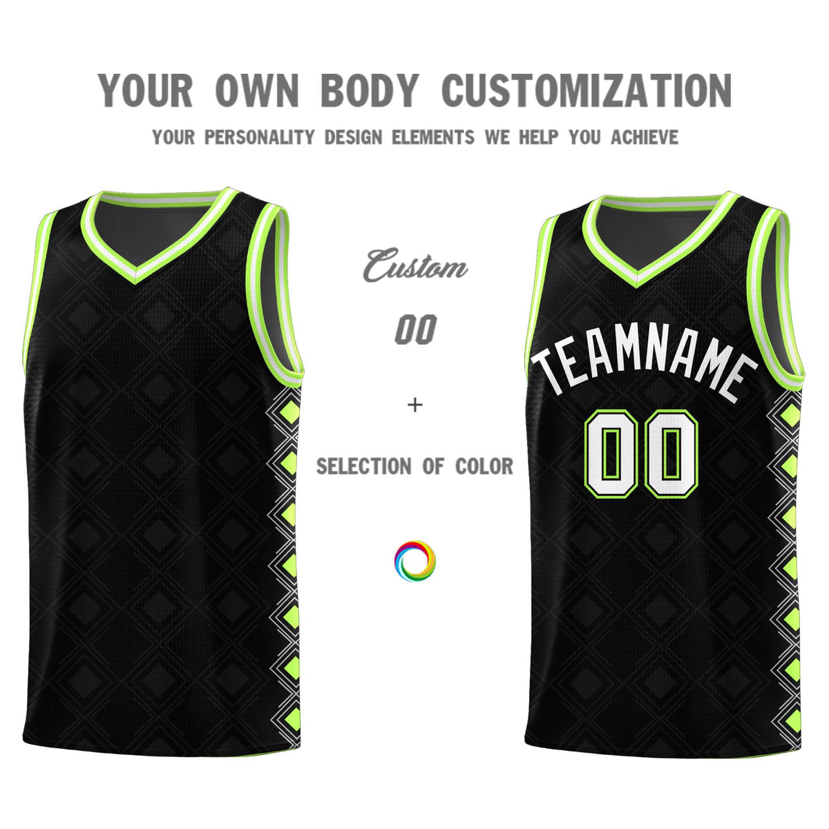 Custom Black Side Blocks Sports Uniform Basketball Jersey|KXKSHOP