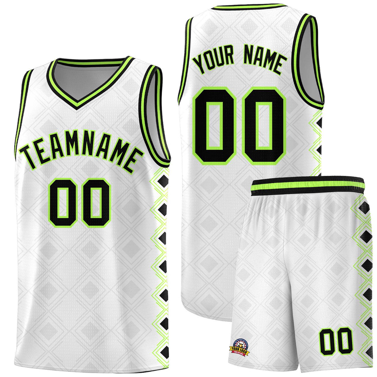 Custom White Side Blocks Sports Uniform Basketball Jersey|KXKSHOP