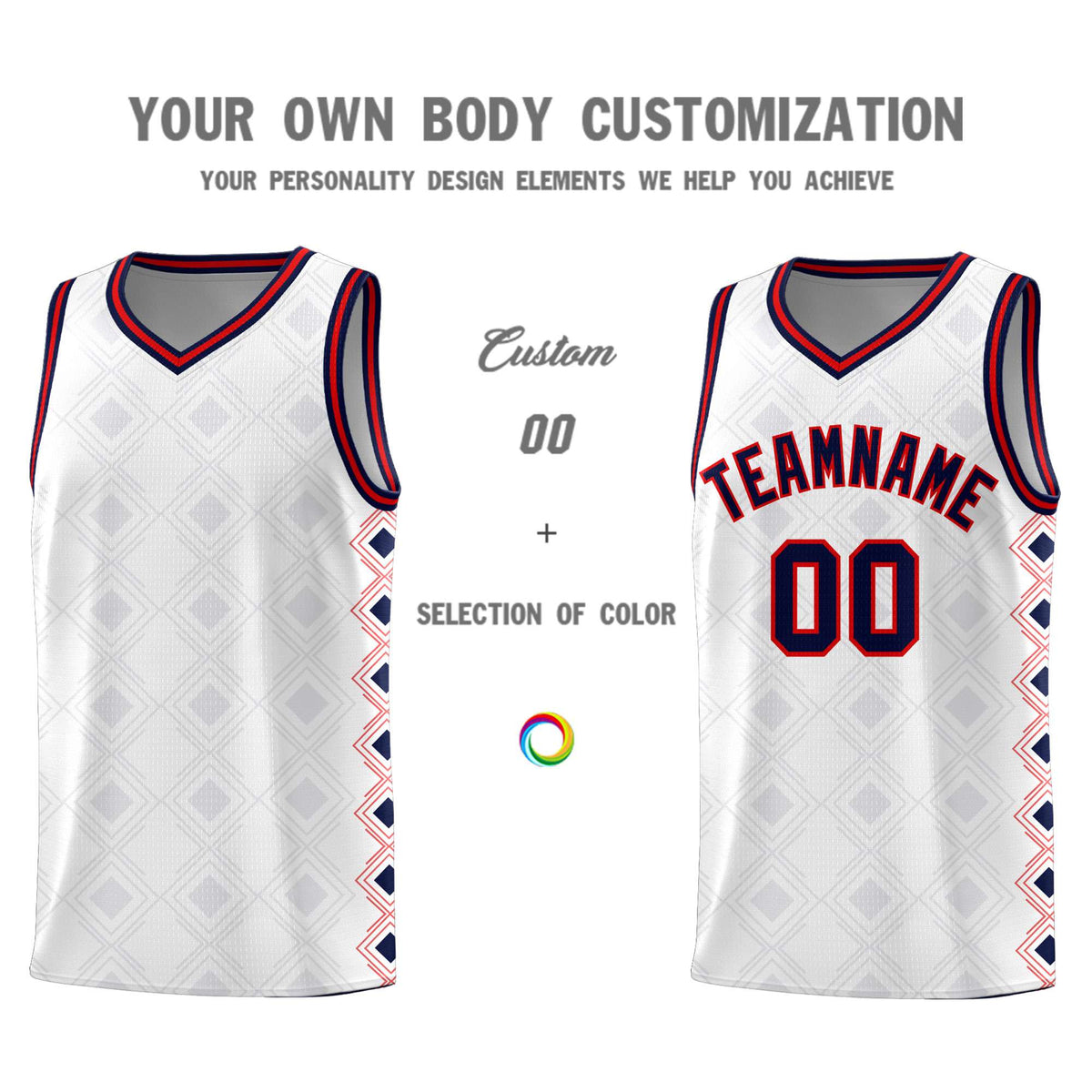 Custom White Side Blocks Sports Uniform Basketball Jersey|KXKSHOP