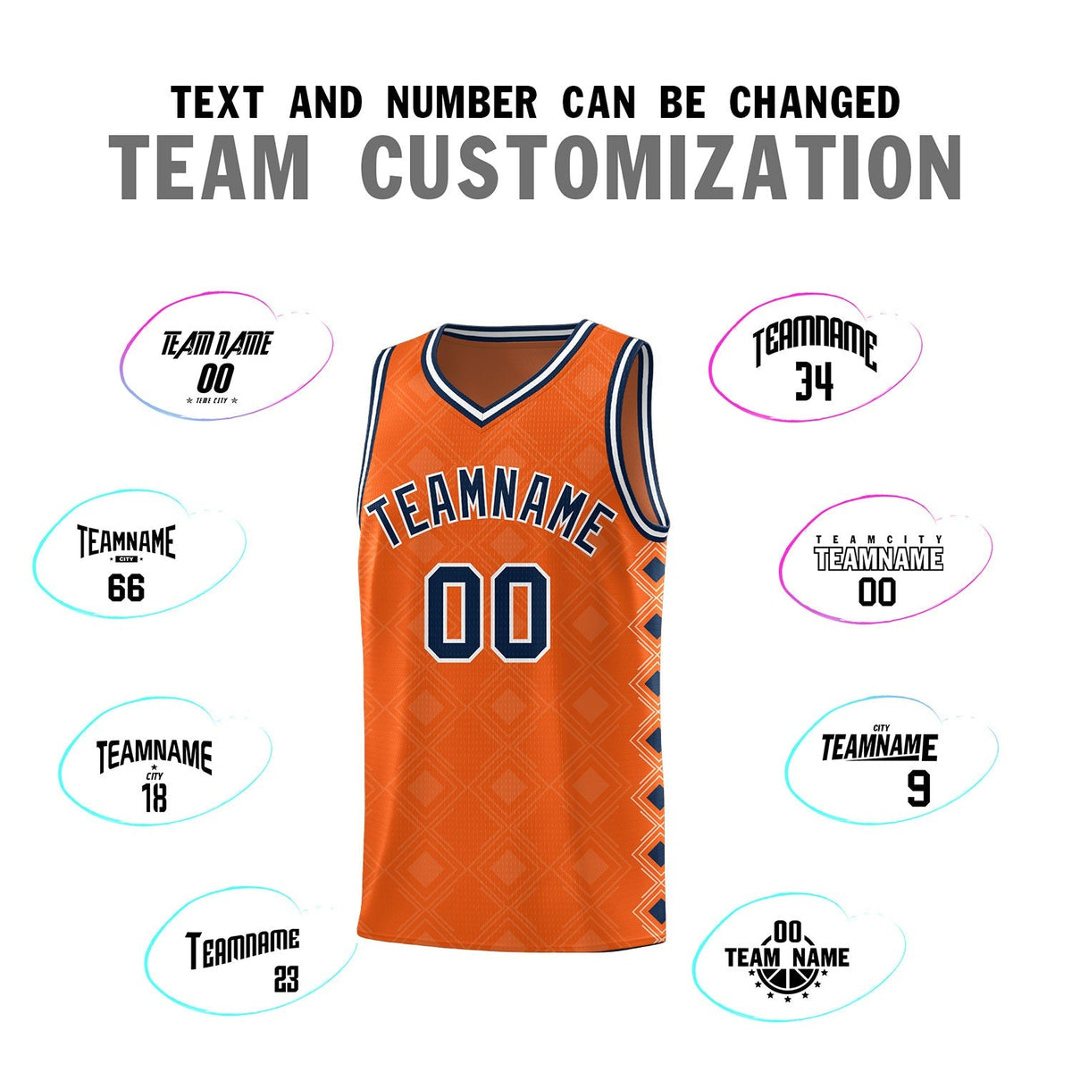 Custom Orange Side Blocks Sports Uniform Basketball Jersey|KXKSHOP