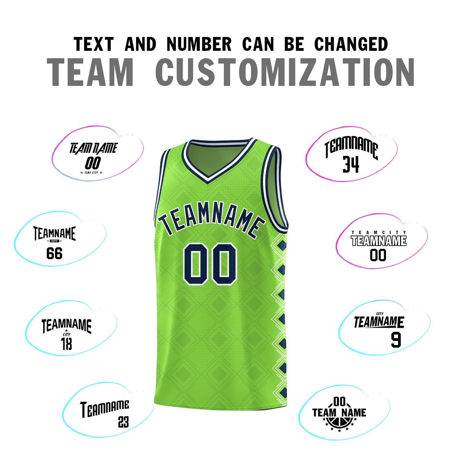 Custom Neon Green Side Blocks Sports Uniform Basketball Jersey|KXKSHOP