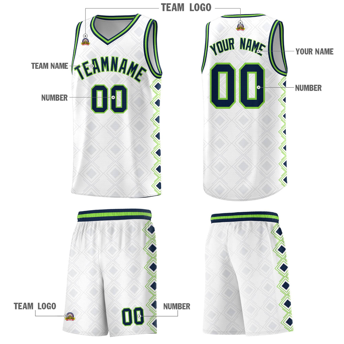 Custom White Side Blocks Sports Uniform Basketball Jersey|KXKSHOP