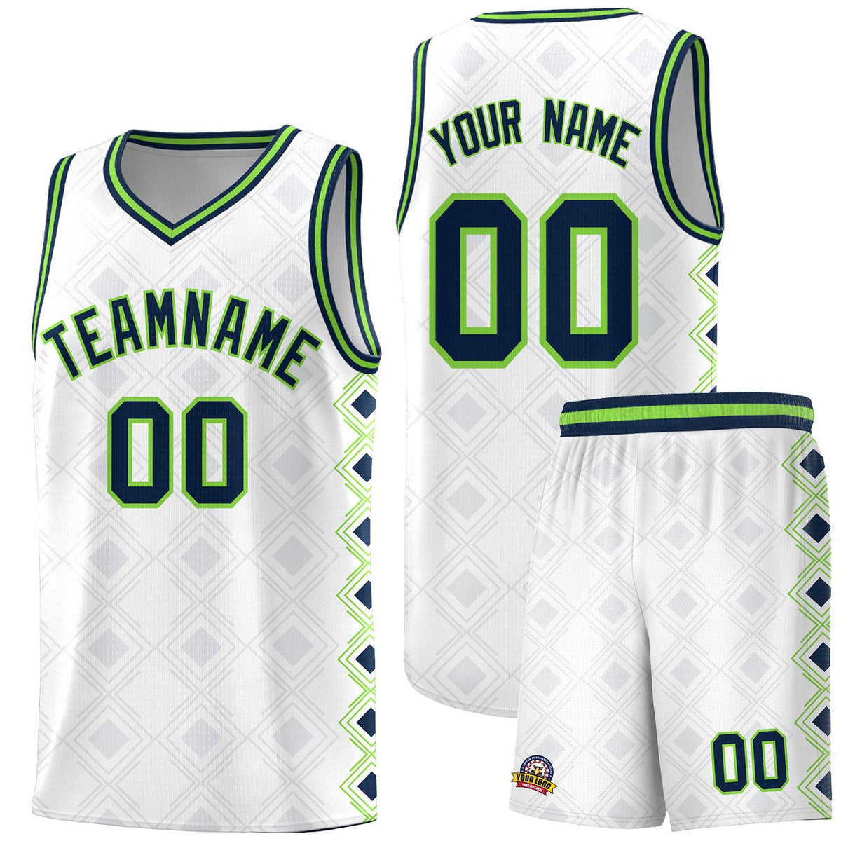 Custom White Side Blocks Sports Uniform Basketball Jersey|KXKSHOP