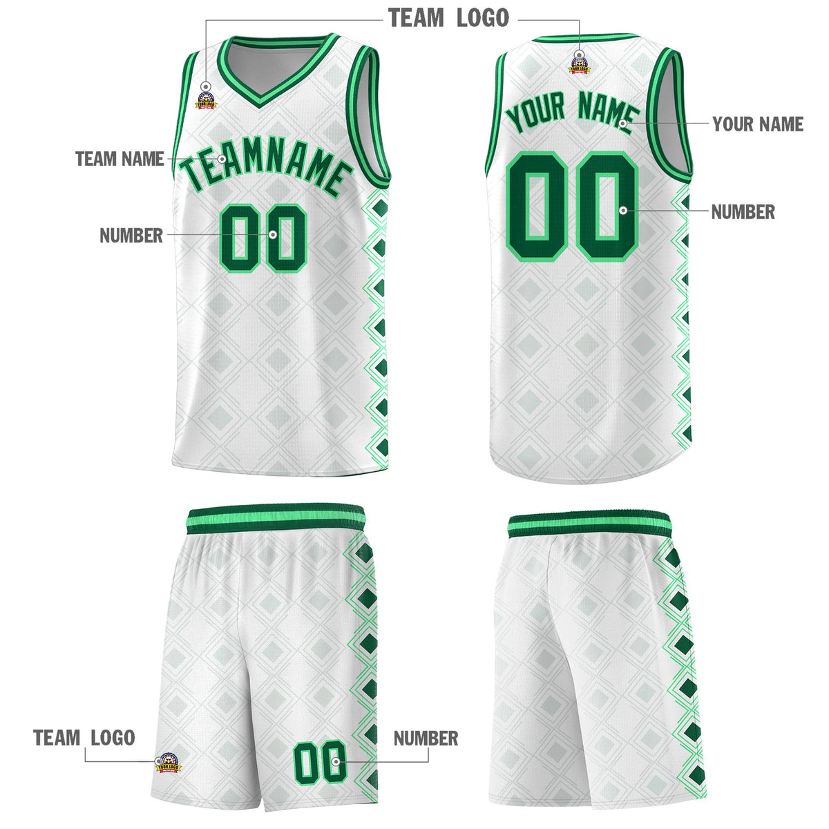 Custom White Side Blocks Sports Uniform Basketball Jersey|KXKSHOP