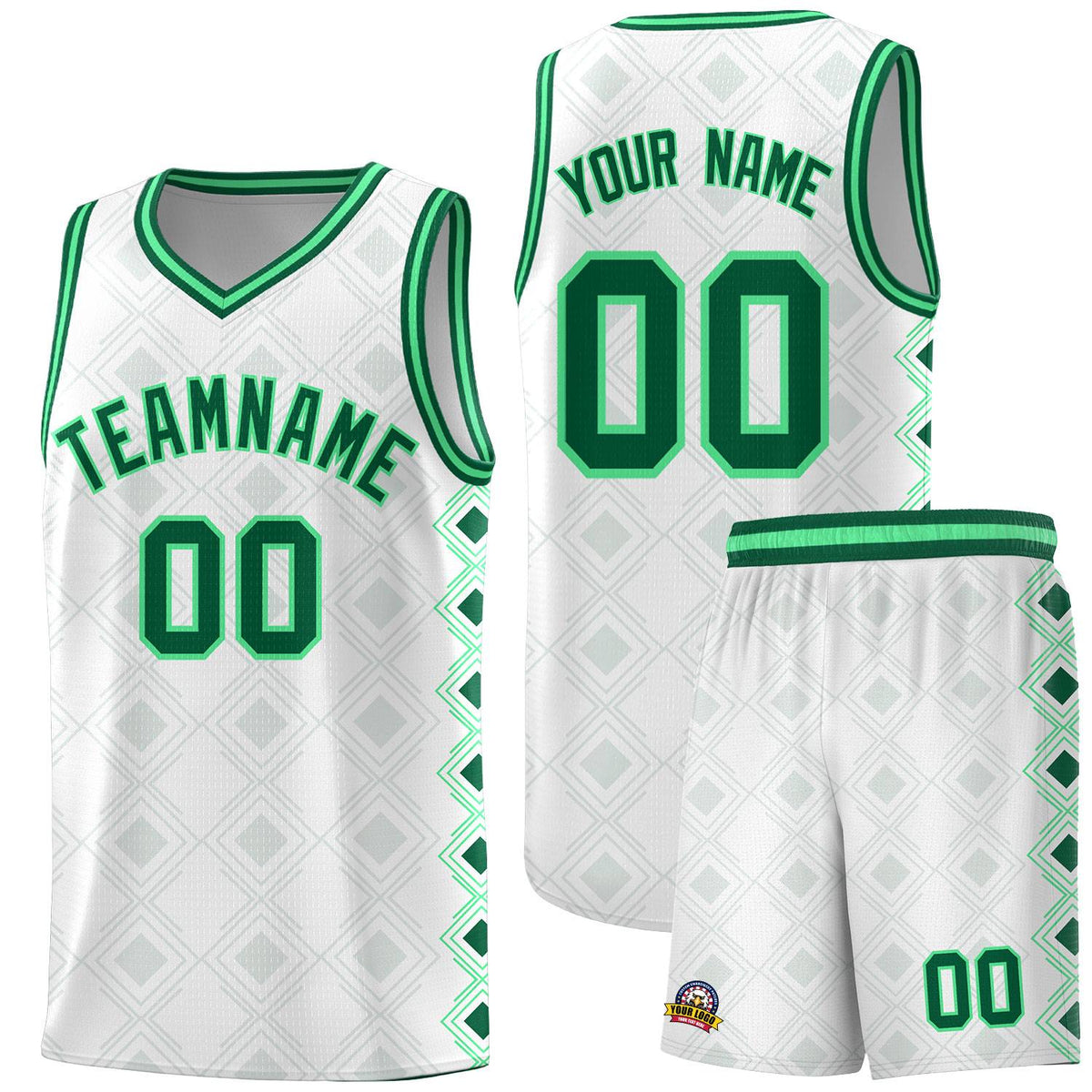 Custom White Side Blocks Sports Uniform Basketball Jersey|KXKSHOP